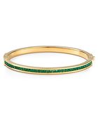 Michael Kors Emerald Crystal Thin Hinge Bangle - Lyst