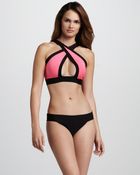 Hervé Léger Crossneck Bandage Bikini - Lyst
