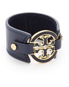 Tory Burch Wide Logo Cuff - Lyst