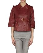 Diane von Furstenberg Leather Outerwear - Lyst