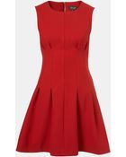 Topshop Seamed Waist Party Dress - Lyst