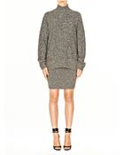 Alexander Wang Wool Acrylic Marled Mockneck Sweater - Lyst