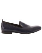 Alexander McQueen Sapphire Blue Velvet Skull Slipper - Lyst
