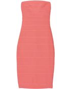 Hervé Léger Strapless Bandage Dress - Lyst