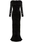 Monique Lhuillier Velvet Gown - Lyst