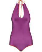 Roksanda Ilincic Fuchsia And Orange Albia Swimsuit - Lyst