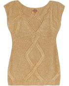 Tory Burch Cableknit Vest - Lyst