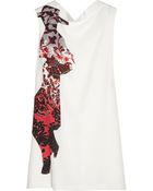 Saint Laurent Printed Silk Dress - Lyst