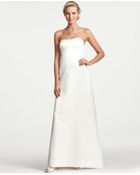 Ann Taylor Layla Duchess Satin Strapless Wedding Dress - Lyst