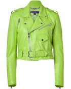 Ralph Lauren Collection Lime Green Glove Leather Jacket - Lyst