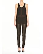 Alexander Wang Silk Chiffon Cdc Combo Tank - Lyst