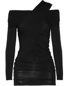 Donna Karan New York Draped Jersey Top - Lyst