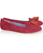 Charles Philip Shanghai Tasseled Suede Loafers - Lyst