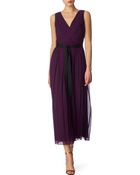 DKNY Pleated Maxi Dress - Lyst