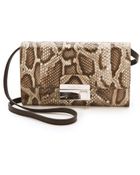 Michael Kors Gia Python Clutch - Lyst