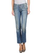 Just Cavalli Denim Trousers - Lyst