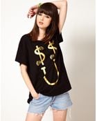 Lazy Oaf Exclusive Dollar Smile Oversized Tshirt - Lyst