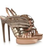 Nicholas Kirkwood Snake and Satin Sandals - Lyst