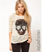 Asos Exclusive Jumper with Skull Print - Lyst
