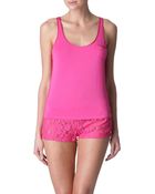 Juicy Couture Lace and Modal Vest and Shorts Set - Lyst