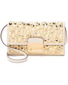 Michael Kors Studded Lock Clutch - Lyst