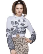 Oscar de la Renta Chantilly Lace Blouse - Lyst