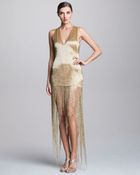 Naeem Khan Sequined Fringe Dress - Lyst