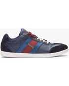 Diesel Navy Leather Lounge Sneakers - Lyst