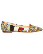 Dolce & Gabbana 10mm Printed Poplin Loafers - Lyst