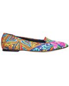 Dolce & Gabbana 10mm Scarf Print Twill Loafers - Lyst