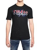 DSquared2 Twins Print Cotton Linen Jersey T-Shirt - Lyst