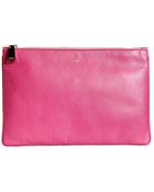 Jil Sander Fine Nappa Leather Envelope Clutch - Lyst