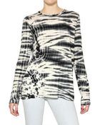 Proenza Schouler Long Sleeved Tie Dye Cotton Jersey Top - Lyst