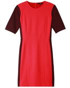 Tibi Ponte Color Block Dress - Lyst