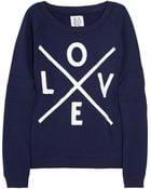 Zoe Karssen Love Printed Jersey Sweatshirt - Lyst