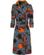 Burberry Prorsum Printed Cottontwill Trench Coat - Lyst
