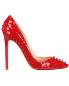 Christian Louboutin Pigalle Spikes Patent Pointy Pumps - Lyst
