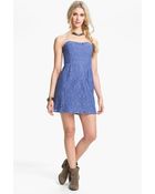 Free People Heart Strapless Lace Dress - Lyst