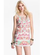 Free People Andean Embroidered Mini Dress - Lyst