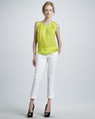 Alice + Olivia Stacey Slim Cropped Pants - Lyst