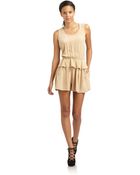 Robert Rodriguez Silk Chiffon Peplum Short Jumpsuit - Lyst