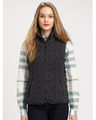 Burberry Brit Cable Knit Vest - Lyst