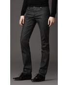 Burberry Steadman Resin Coated Slim Fit Jeans - Lyst