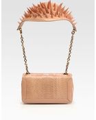 Christian Louboutin Artemis Python Spike Shoulder Bag - Lyst