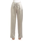 Giorgio Armani Silk Pants - Lyst