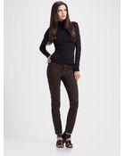 J Brand Low Rise Luxe Twill Pants - Lyst