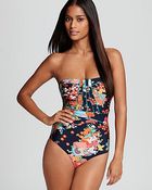Nanette Lepore Kimono Floral Seductress Halter One Piece - Lyst