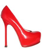 Saint Laurent Tribtoo Textured Shiny Pumps - Lyst