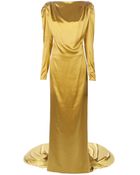 Lanvin Satin Fishtail Gown - Lyst