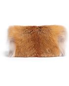 Z Spoke by Zac Posen Tina Red Fox Fur Clutch - Lyst